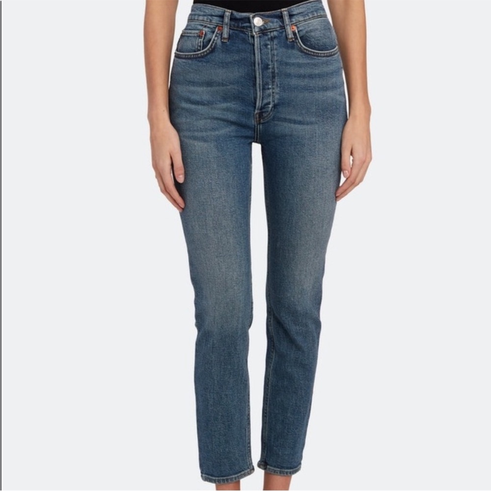 Bassike Classic‎ Crop Jean Dark Rinse Wash BU3016 Japan Sz 24
